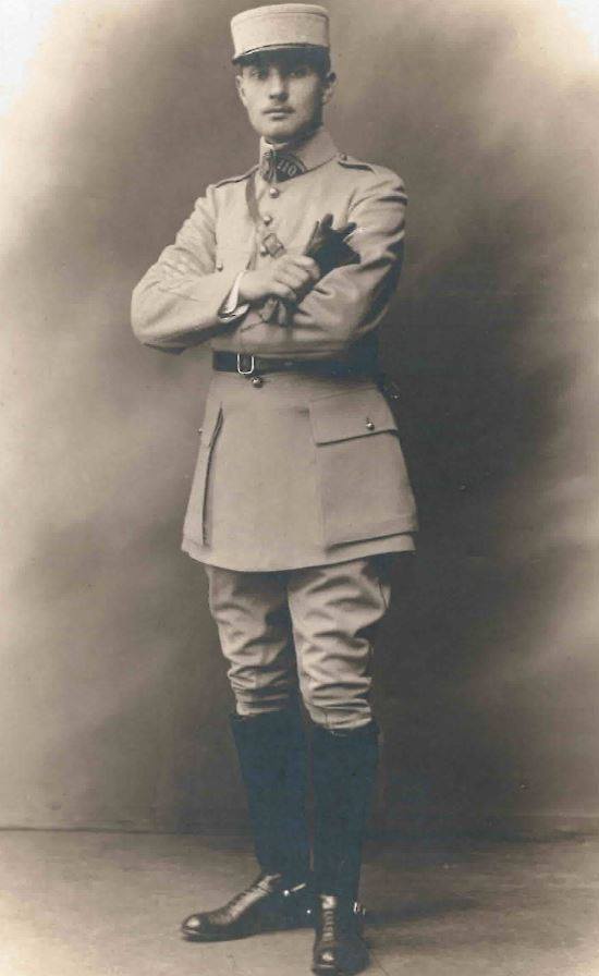 LONJARRET André (1895-1918) Sous-lieutenant au 110e puis 310e Régiment d'Artillerie, MPF au Bois d’Ecueil (Marne) le 09/06/18