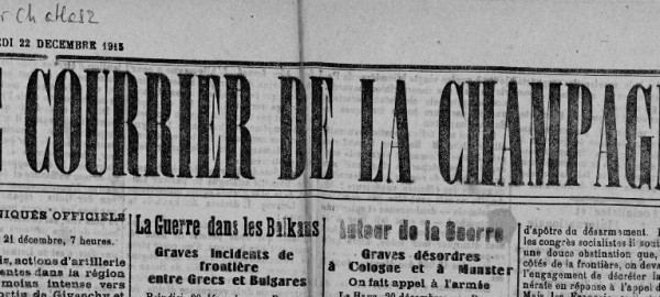 Le Courrier du 22 décembre 1915