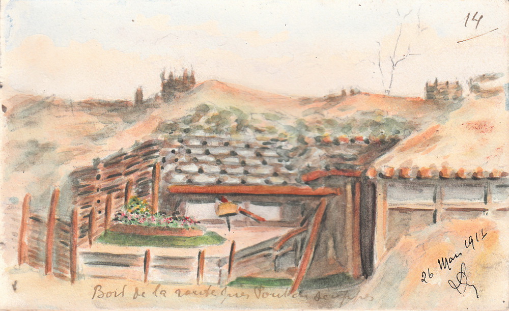 Louis Delozanne - 26 mars 1916 - Bord de la route près pont de Suippes